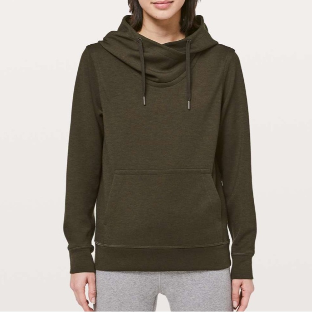 Lululemon City Sleek Hoodie Dark Olive - Size 6
